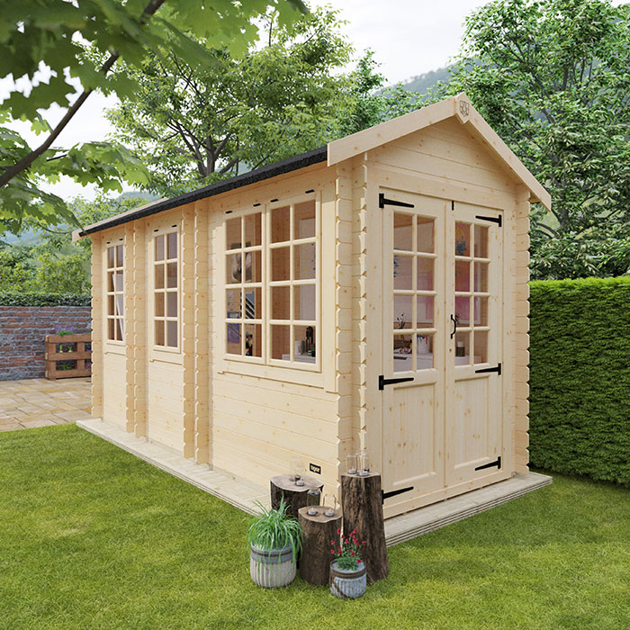 10'x6' The Zora Log Cabins - 19mm Log Cabin - 0% Finance - Buy Now Pay Later - Tiger Sheds