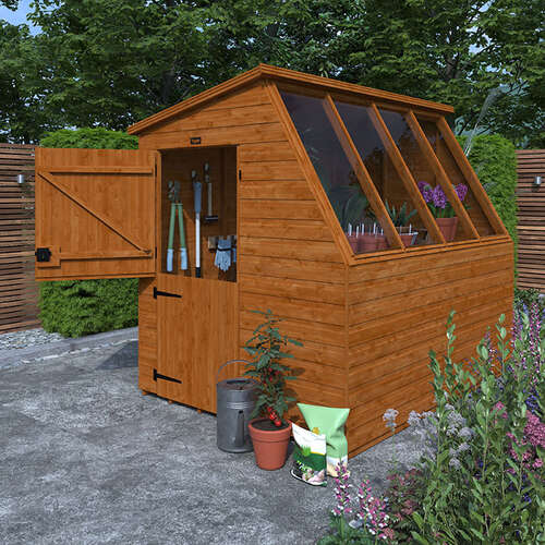10'x6' Tiger Potting Shed With Left Hand Stable Door - Garden Potting Shed - 0% Finance - Buy Now Pay Later - Tiger Sheds