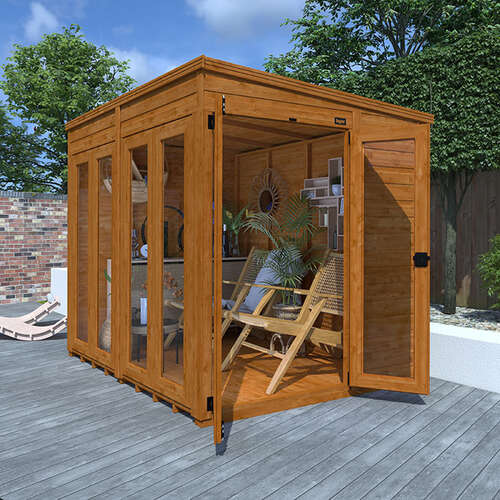 12'x4' TigerFlex® Shiplap Pent Full Pane Summerhouse - 0% Finance - Buy Now Pay Later - Tiger Sheds