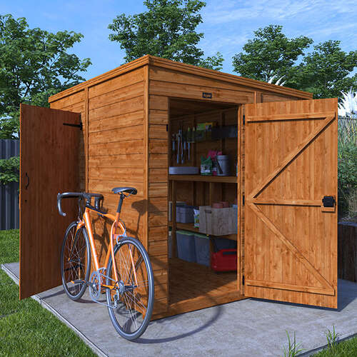 12'x6' Shiplap Pent Windowless 2-Door Shed - Custom Garden Sheds - TigerFlex Fast Delivery - 0% Finance - Buy Now Pay Later - Tiger Sheds