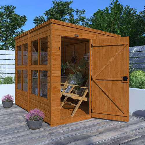 12'x6' TigerFlex® Shiplap Pent Sunroom - 0% Finance - Buy Now Pay Later - Tiger Sheds