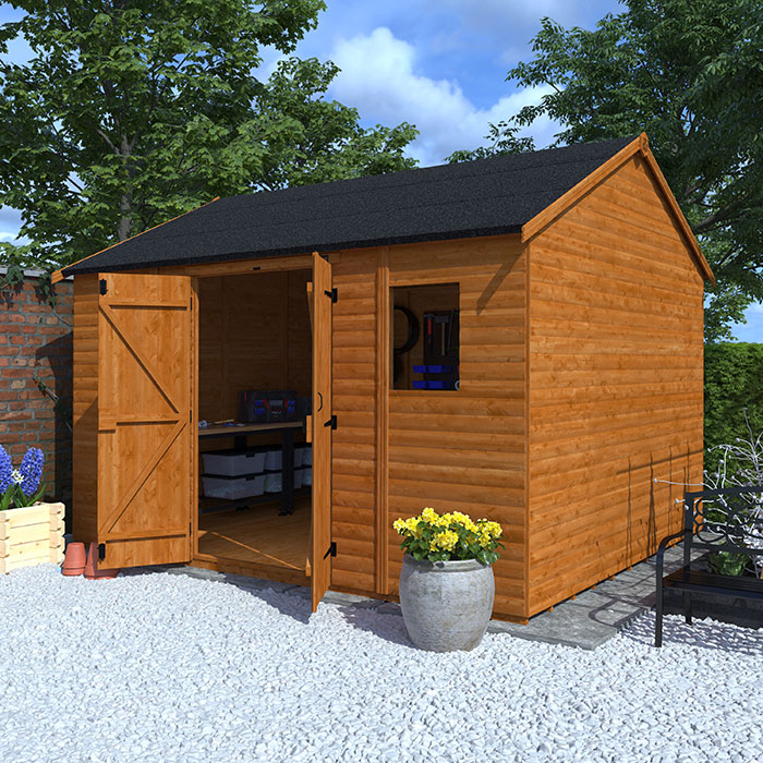 12'x6' Tiger Loglap Workman Apex Shed - Garden Workshop Sheds - 0% Finance - Buy Now Pay Later - Tiger Sheds