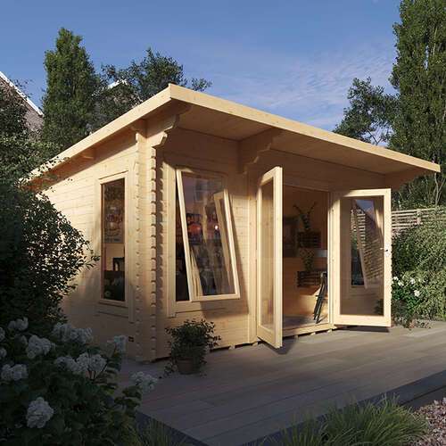 14'x10' Casita Log cabin - 44mm Garden Log Cabins - 0% Finance - Buy Now Pay Later - Tiger Sheds