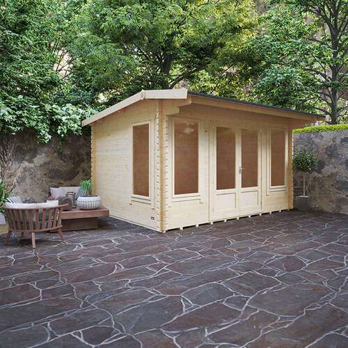 14'x10' Procas Express Log Cabin - 44mm Garden Log Cabins - 0% Finance - Buy Now Pay Later - Tiger Sheds
