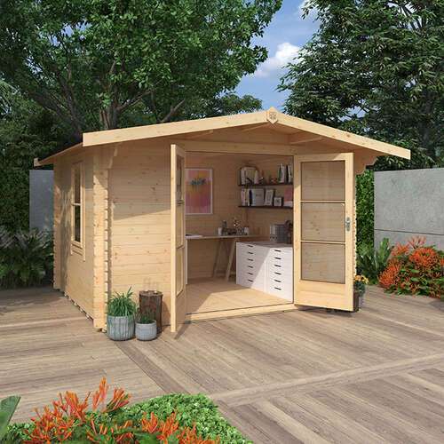 14'x12' Panthera Log Cabin - Quality Garden Log Cabins - 0% Finance - Buy Now Pay Later - Tiger Sheds