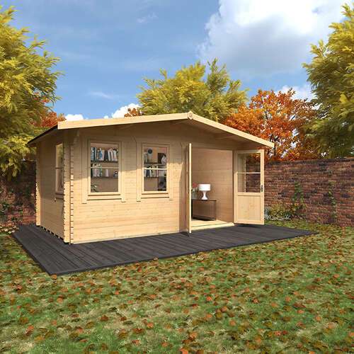 14'x16' Zeta Log Cabin - High Quality Garden Log Cabins - 0% Finance - Buy Now Pay Later - Tiger Sheds