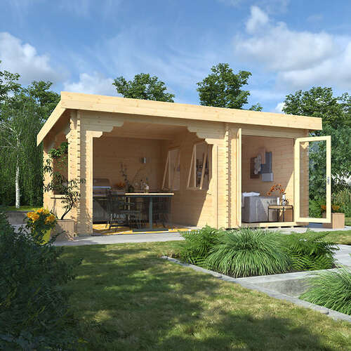 18x12 The Hotham - 44mm Log Cabin - 0% Finance - Buy Now Pay Later - Tiger Sheds