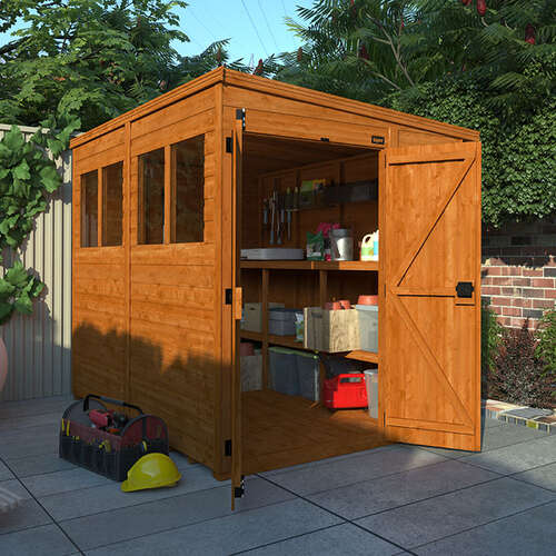 4'x4' Tigerflex Shiplap Pent Double Door Shed - 0% Finance - Buy Now Pay Later - Tiger Sheds