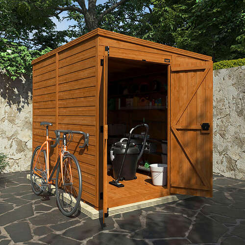 4'x4' Tigerflex Shiplap Pent Windowless Double Door Shed - 0% Finance - Buy Now Pay Later - Tiger Sheds