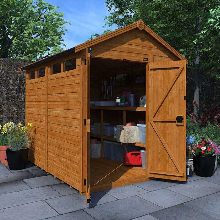 4'x6' TigerFlex Apex Security Double Door Shed - 0% Finance - Buy Now Pay Later - Tiger Sheds