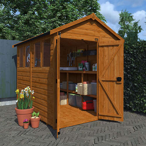 4'x6' Tigerflex Shiplap Apex Double Door Shed - 0% Finance - Buy Now Pay Later - Tiger Sheds