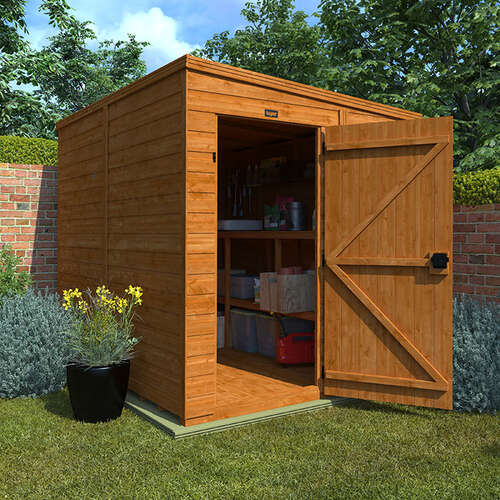 4'x6' Tigerflex Shiplap Pent Windowless Shed - Fast Delivery Outdoor Wooden Shed - 0% Interest Free Monthly Finance Available - Buy Now Pay Later -