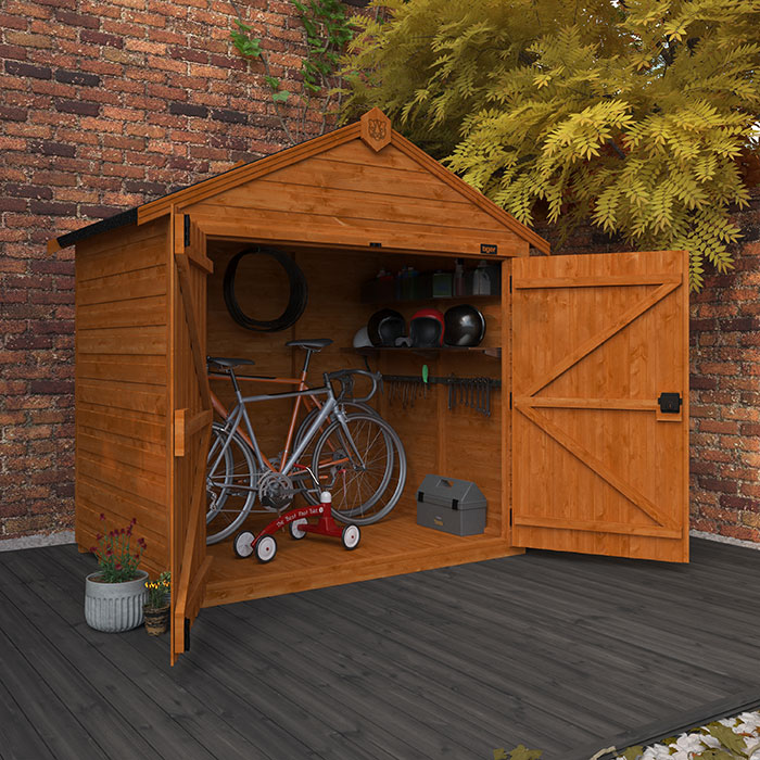 6'x6' Shiplap Apex Bike Sheds - TigerFlex - 0% Finance - Buy Now Pay Later - Tiger Sheds