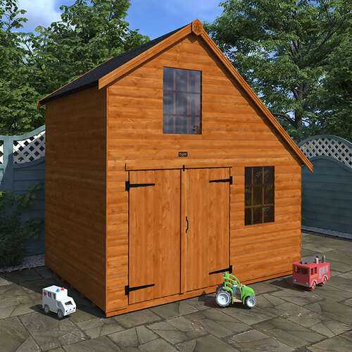 6'x8' Tigercub Loglap Groovy Garage - Playhouse - 0% Finance - Buy Now Pay Later - Tiger Sheds
