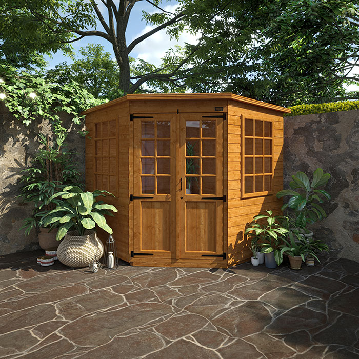 7'x7' Tiger Corner Summerhouse - 0% Finance - Buy Now Pay Later - Tiger Sheds