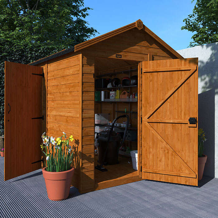 8'x6' Shiplap Apex Windowless 2-Door Shed - Custom Garden Sheds - TigerFlex Fast Delivery - 0% Finance - Buy Now Pay Later - Tiger Sheds