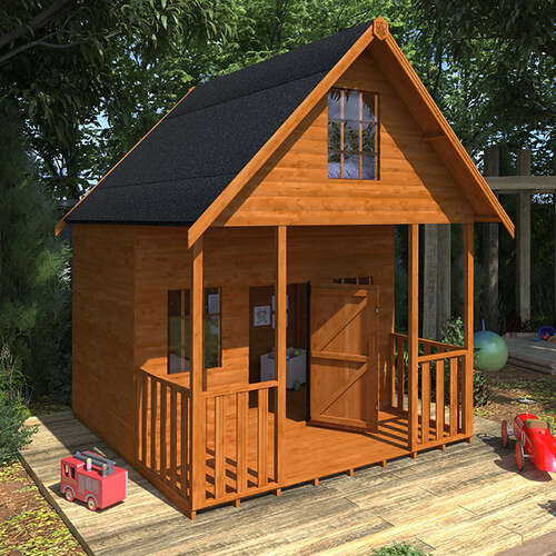 8'x8' Tigercub Loglap Lounge - Luxury Playhouses UK - 0% Finance - Buy Now Pay Later - Tiger Sheds