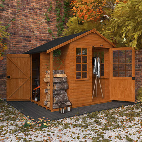 8'x8' Tiger Loglap Multi Store - Wooden Summerhouse Storage Shed - 0% Finance - Buy Now Pay Later - Tiger Sheds