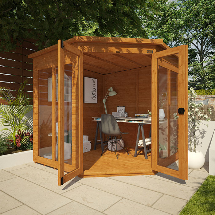 8'x8' Tiger Vista Corner Summerhouse - 0% Finance - Buy Now Pay Later - Tiger Sheds