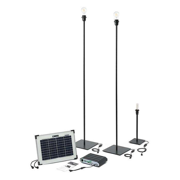 Hubi Retro 4 Hubi Retro 4 - Solar Lighting Kit - 0% Finance - Buy Now Pay Later - Tiger Sheds